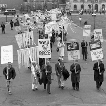 Japanese Canadians protest on Parliament Hill